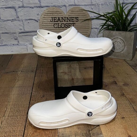 Crocs Specialist Work Clog White 10073-100 Men's Size men’s 8 women’s 10 - Picture 2 of 10